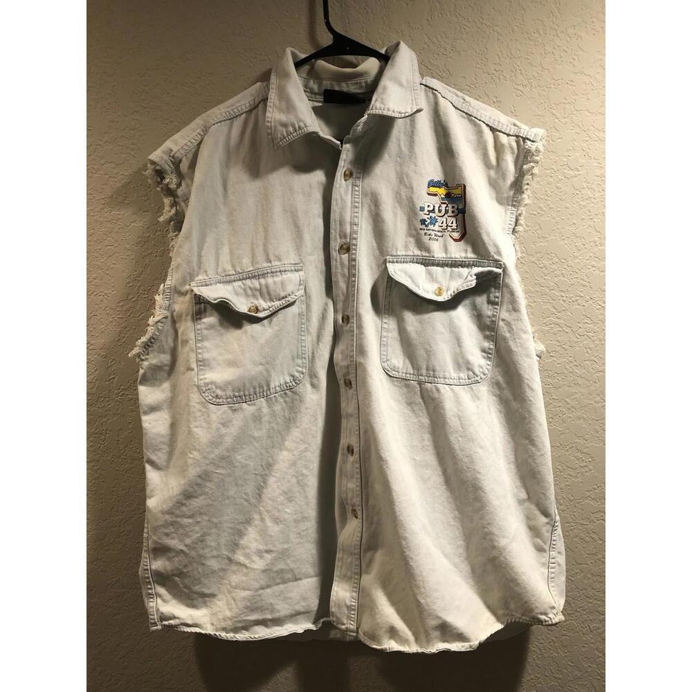 USA Biker Design Gilly's Pub 44 2006 Bike Week Eagle Cotton Vest - Men's 2X